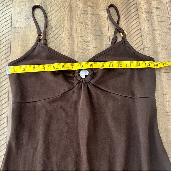 Ann Taylor LOFT chocolate brown keyhole midi dress size 6 - Picture 5 of 8